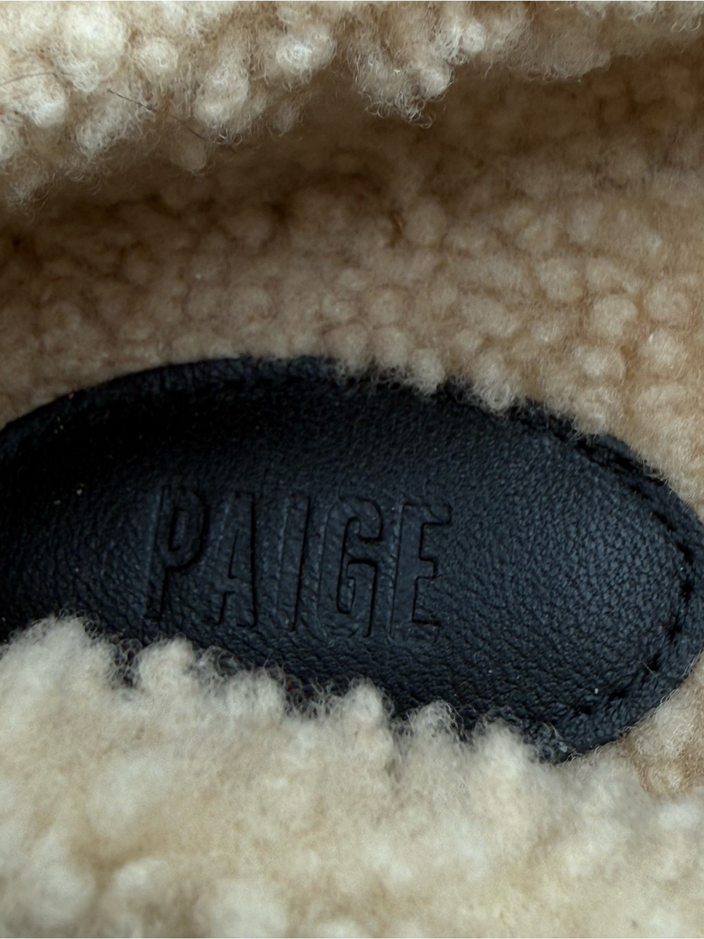 PAIGE Ellis Penny Loafers Black Leather Shearling Lined Lug Sole Slip-On Shoes - Picture 11 of 16